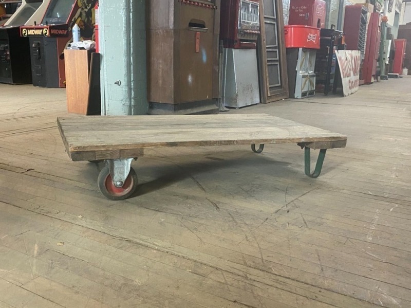 Oak Industrial Cart