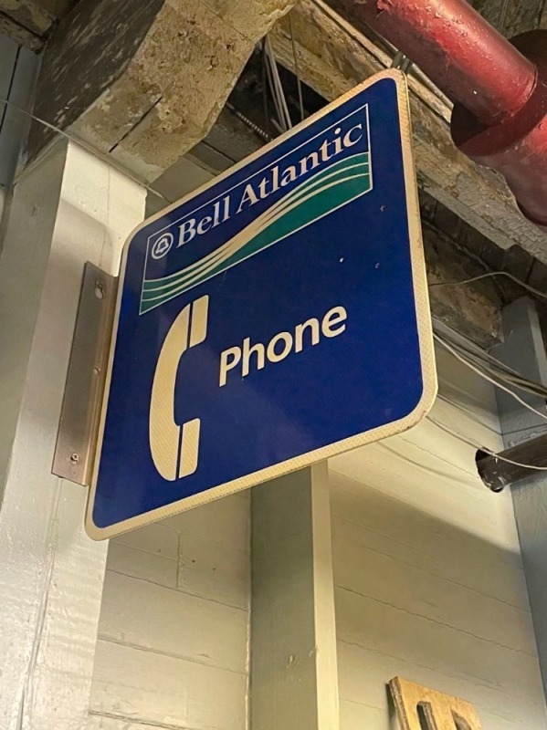 Bell Atlantic Telephone Flange Sign