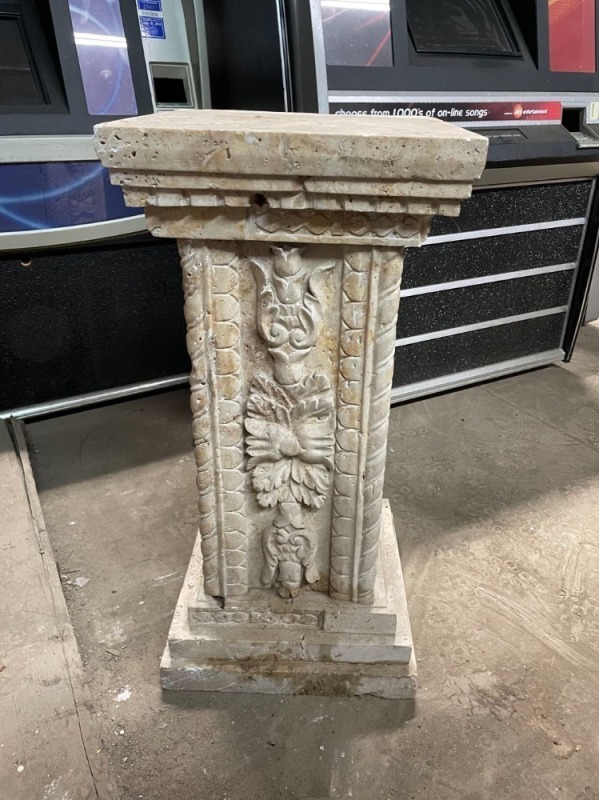 Carved Stone Stand