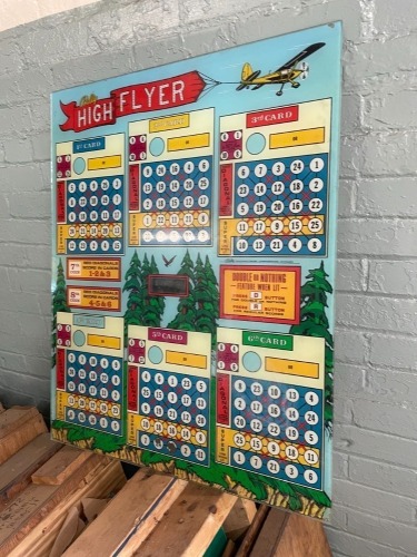 Bally High Flyer Bingo Pinball Backglass