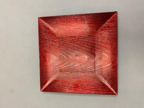 11.75" Acrylic Red Wood Chargers 