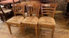 5 Wooden Woven Chairs