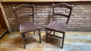 2 Dark Wooden Chairs