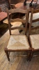 4 Tall Back Wooden Woven Chairs & 1 Circular Wooden Table - 2