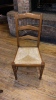 4 Tall Back Wooden Woven Chairs & 1 Circular Wooden Table - 4