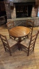 4 Tall Back Wooden Woven Chairs & 1 Circular Wooden Table - 6