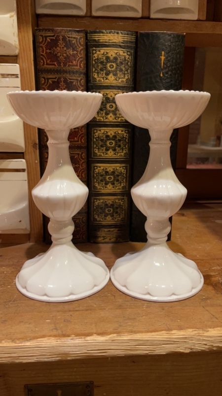 2 Ceramic Candle Holders