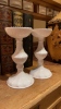 2 Ceramic Candle Holders - 2