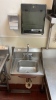 Hand washing station with Soap and Papertowel dispenser included