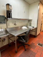 Stainless Steel Work Station with Shelf on wheels