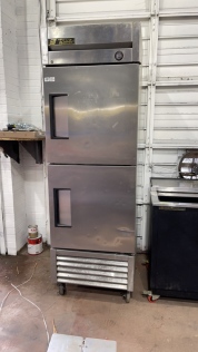 True Freezer - 2 Door Reach In 1 Section Freezer on wheels