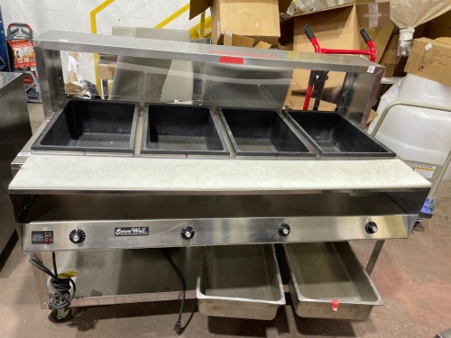 Vollrath ServeWell 4-Well Steam Table on wheels