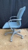 (2) Light Blue Office Chairs on wheels - 5