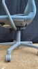 (2) Light Blue Office Chairs on wheels - 6