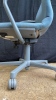 (2) Light Blue Office Chairs on wheels - 8