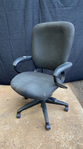 Black Office Chair on wheels