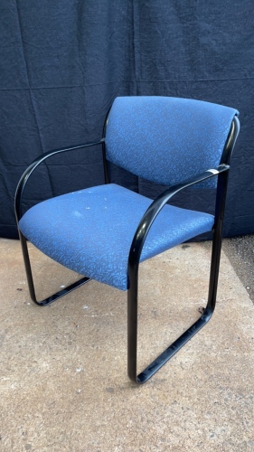 (2) Navy Blue Office Chairs