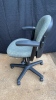 Grey Patterned Office Chair on wheels - 4