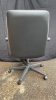 (2) Black Leather Office Chairs on wheels - 3