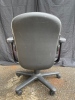 (7) Maroon Patterned Office Chairs on wheels - 7