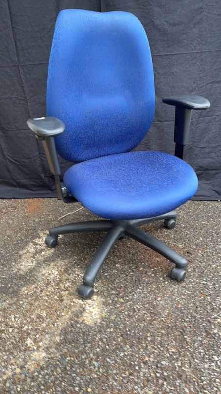 Navy Blue Office Chair on wheels