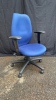 Navy Blue Office Chair on wheels - 2