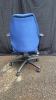 Navy Blue Office Chair on wheels - 3