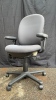 (5) Grey Adjustable Office Chairs on wheels - 2