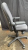 (5) Grey Adjustable Office Chairs on wheels - 4