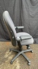 (5) Grey Adjustable Office Chairs on wheels - 3