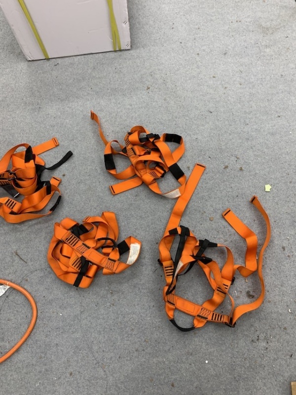 (4) Adult Orange Harnesses