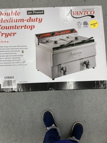 Double Medium-Duty Countertop Deep Fryer