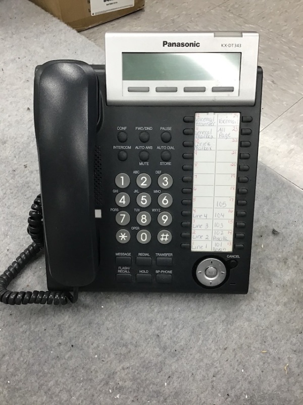 (4) Panasonic KX-DT333 Model Multiline Phones