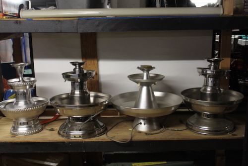 (4) Stainless Steel Champagne Fountains