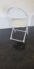 50 White Fan Back Folding Chair - 2