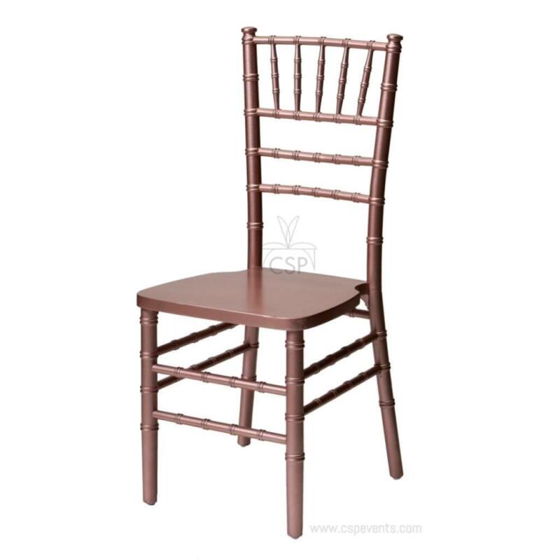 105 Brand New Rose Gold Stackable Chiavari Ballroom Chair