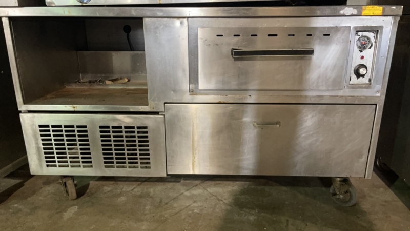 Stainless Steel Work Top Warming Oven on wheels