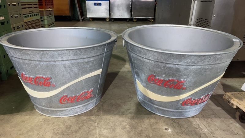 2 Large Coca-Cola Buckets