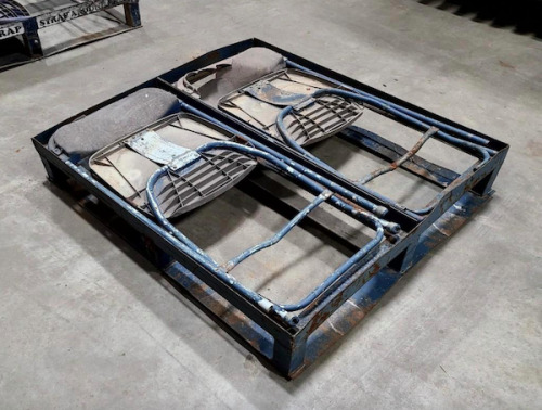 (2) Double Row Metal Chair Pallet