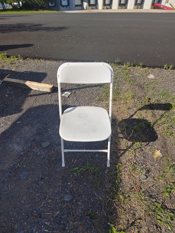 (50) White Folding Chairs