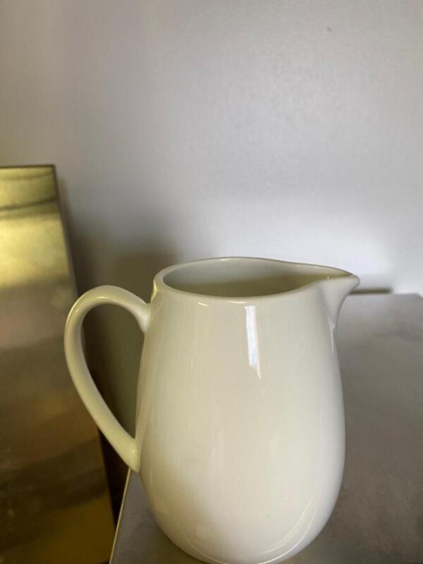 Set of 6 White Cream Pitchers