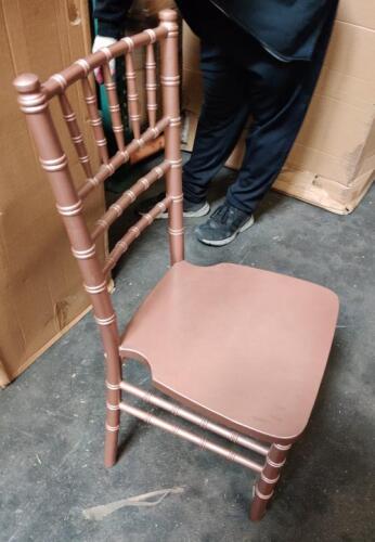 105 Brand New - Rose Gold Stackable Chiavari Ballroom Chair