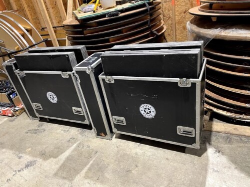 (2) Rolling hard cases contains (6) 3'x3' Stage pieces