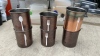 6 Copper Siverware Organizers