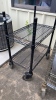 Mini Black Wire Shelving Unit on wheels