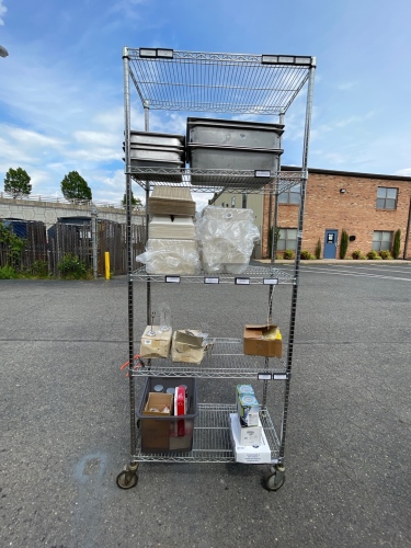 Wire Shelving Unit on wheels