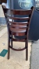 8 Dark Wooden Bar Stools - 4