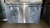 True 2 Door Under Counter Refrigeration Unit on wheels