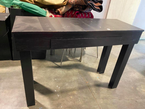 Black Table with Drawer