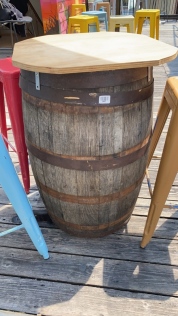 7 Barrels with table tops
